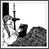 telesilla: a woman reading in bed--by edward gorey (gorey reader)
