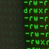 metahacker: Close-up of a computer screen showing a linux terminal. (drwxrwxrwx)