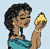 minoanmiss: Maiden holding a quince (Quince Maiden)