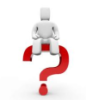 thnidu: blank white robot/avatar sitting on big red question mark. tinyurl.com/cgkcqcj via Google Images (question mark)