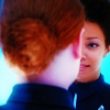 goodbyebird: Star Trek Discovery: Michael and Tilly looking at one another. Michael has a small smile on her face. (Disco and they were roommates!)