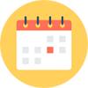 fandomcalendar: generic calendar icon on yellow background (yellow calendar)