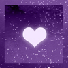 purple icon with glowing heart