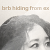 goodbyebird: Killing Eve: Only the top of Eve's head is visible, "brb hiding from my ex." (KE lols)