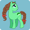 forestofglory: A green pony with a braided mane and tail and tree cutie mark (Lady Business)
