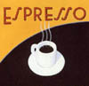 espresso_addict: Cup of steaming espresso with text 'Espresso' (espresso)