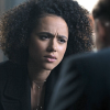 afraid_of_marshmallows: Nathalie Emmanuel from Army of Thieves (Talking - Brow Furrowed Thinking)