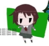 lumemiruuuuuuuuuuu: lain in a green square being silly (lain)