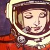 joyeuses: A comic-style image of cosmonaut Valentina Tereshkova (Default)