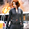 scintilla10: Natasha Romanov looking calm and badass while things blow up behind her (Avengers - Natasha doesn't look at explo)