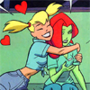 petra: Harley Quinn hugging Poison Ivy blissfully (Harley & Ivy - Femslash yay!)