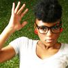 timeasmymeasure: janelle monae in large retro glasses (janelle: dork out)