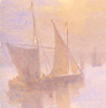 vass: Tall ships in the distance at sunset (Shippiness)