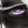 sharpest_asp: Close up of a lavender eye in a dark face (Forgotten Realms: Drizzt Eye)