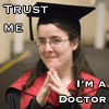 sqbr: me in a graduation outfit. Trust me, I'm a doctor (of maths) (doctor!)