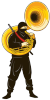callmesquinky: A ninja playing the sousaphone. It's hard to be a ninja when you've got a sousaphone. Trust me, I've tried. (Default)