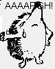 oursin: Cartoon hedgehog going aaargh (Hedgehog goes aaargh)