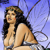 lomedet: voluptuous winged fairy with curly dark hair (Default)