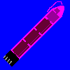 azurelunatic: Animated purple vibrator on blue background.  (Divine Oscillations)