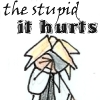 megpie71: Simplified bishie Rufus Shinra says "The stupid, it hurts". (BH7, owie, Rufus2, stupid hurts)