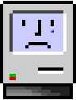 dreamatdrew: The iconic all-in-one Apple computer icon, frowning and crying. (Sad Mac)